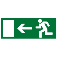 Пожарный знак "Направление к эвакуационному выходу направо" (E04)